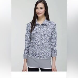 lululemon athletica Women's Gray and White Patterned Jacket